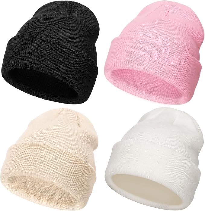 DRESHOW BQUBO 3 Pack Baby Beanies Toddler Kids Winter Hats Soft Knit Hat - Image 8