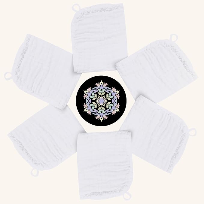Baby Washcloths -100% Cotton Muslin Soft Baby Bath Wash Cloths and Absorbent - Image 2