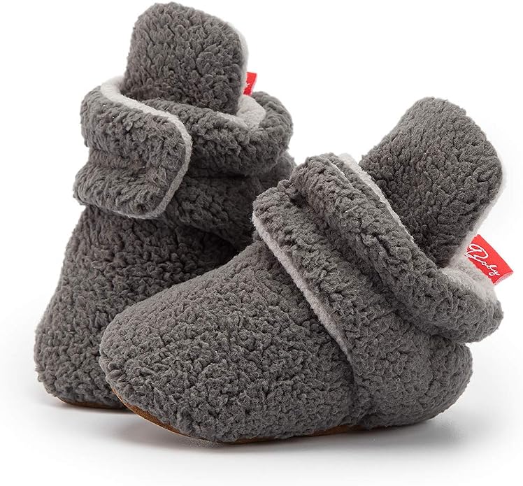 Babelvit Newborn Baby Boy Girl Soft Fleece Booties Stay On Infant Slippers by Babelvit