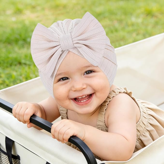 Cinaci 6 Pack Nursery Hospital Caps Bonnets Beanies Headwraps Turban Hats - Image 4