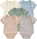 Kiddiezoom Newborn Baby Unisex Cotton One-Piece Bodysuits Baby Gift 5-Pack Baby by Kiddiezoom