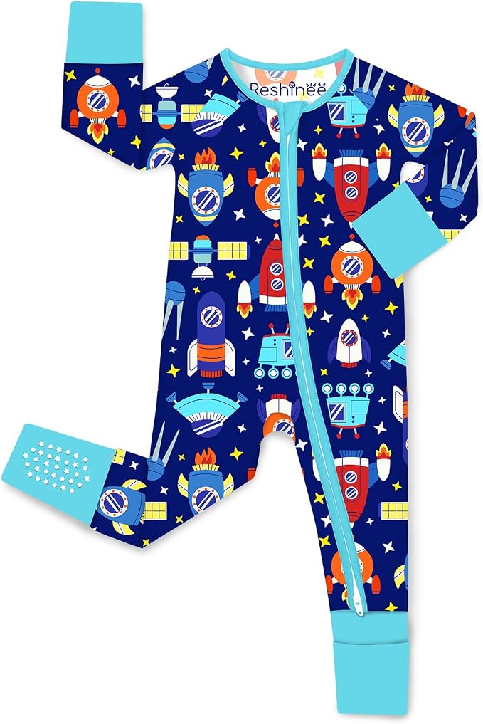 babee Reshinee Bamboo Viscose Baby Footie Pajama, Zipper Sleeper Boys Girls by babeeReshinee