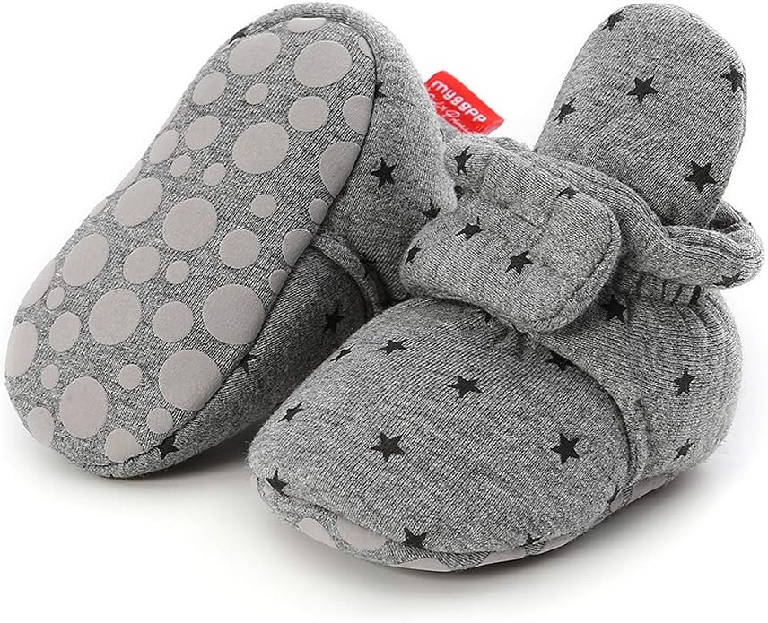 Sawimlgy Newborn Infant Baby Girl Boy Cotton Booties Stay On Sock Slippers Soft by Sawimlgy