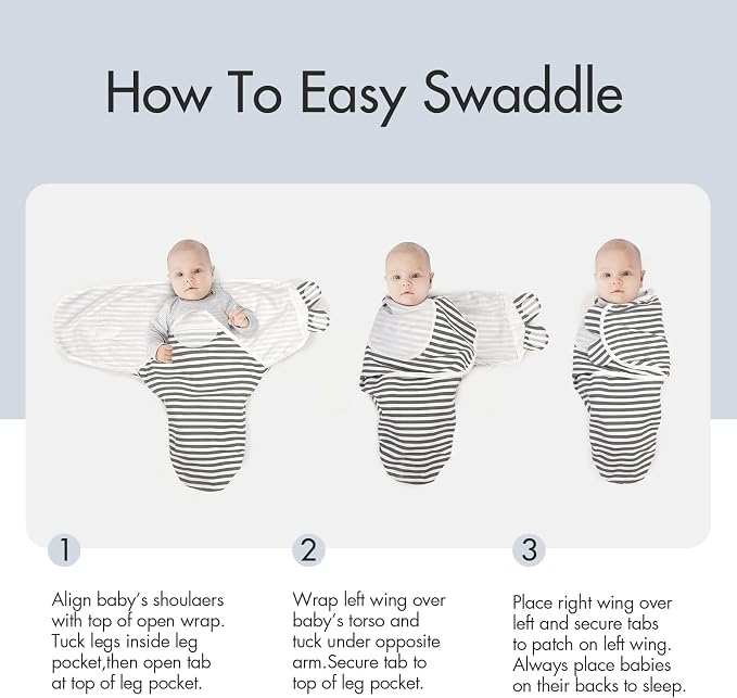 GLLQUEN BABY Swaddles for Newborns 3-6 Months, Adjustable & Easy Fastener | - Image 7