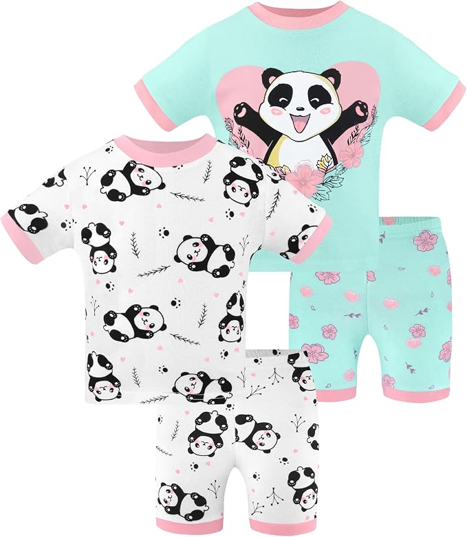 DAUGHTER QUEEN Girls Summer Pajamas Set 4 Pieces 100% Cotton Sleepwear Size 18 - Image 8