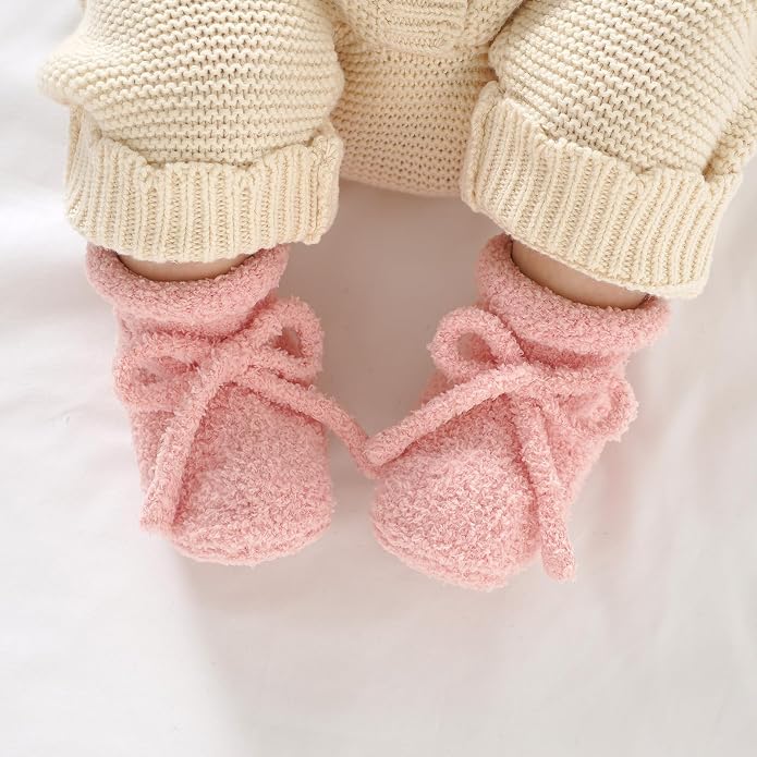 LAWKUL Cotton Baby Booties Newborn Fleece Shoes Sock - Image 4
