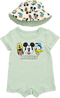 Disney Baby Boys' 2-Piece Romper and Bucket Hat Set Newborn to Infant by Disney