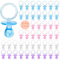 72 Pcs Baby Shower Pacifiers, 2.75’’ Plastic Pacifiers for Baby Shower Game, Baby Shower Decoration DIY, Gender Reveal Party Table Scatter/Baby Shower Party Favors, 4 Color