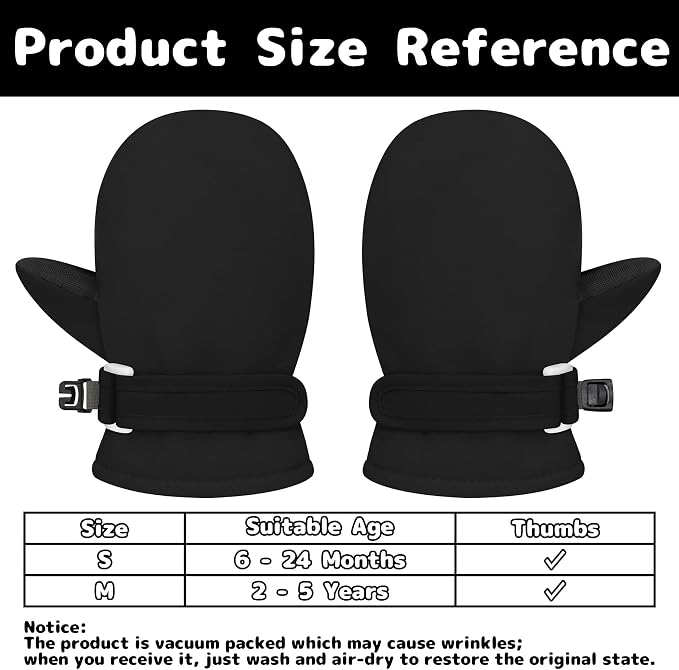 Olreco Baby Toddler Mittens Waterproof Infant Baby Winter Mittens Toddler Snow - Image 6