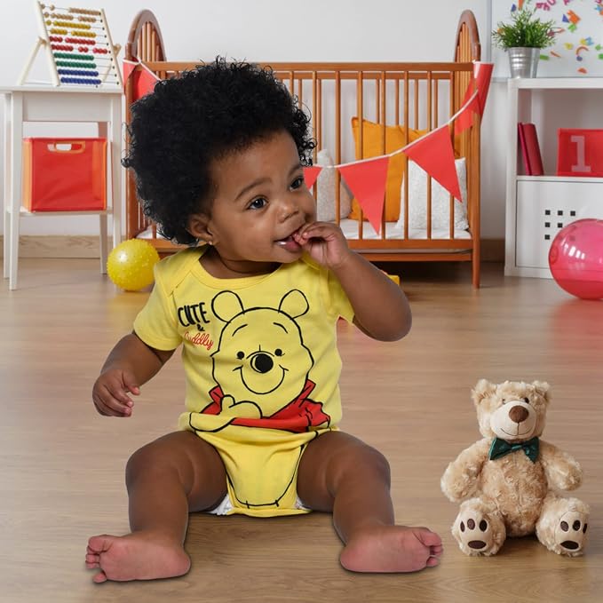 Disney Baby 5-Pack Short Sleeve Bodysuits Newborn to Infant - Image 2