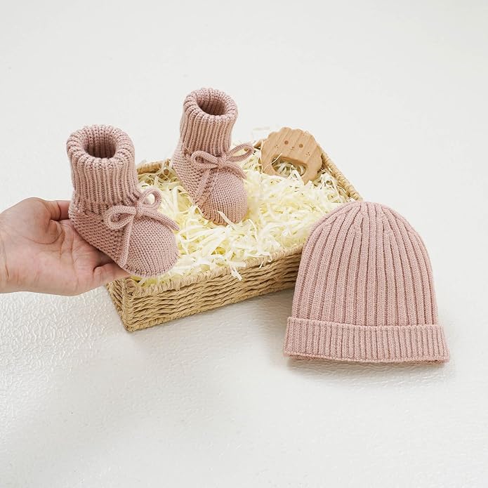 Baby Booties & Hat Set Newborn First Walkers - Image 5
