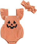 YINGISFITM My First Halloween Baby Girl Outfit Newborn Pumpkin Bubble Romper by YINGISFITM