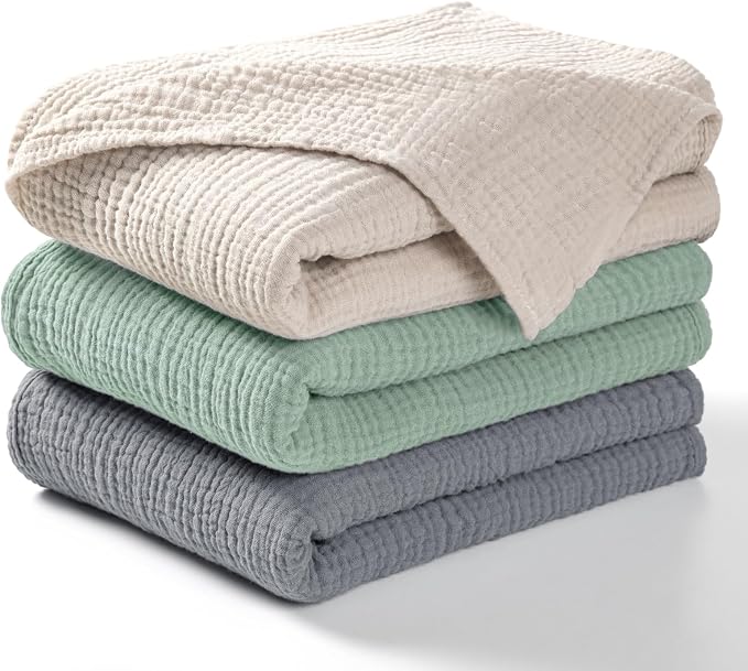 lulumoon Muslin Swaddle Blanket Baby: Cotton Receiving Wrap by Lulumoon