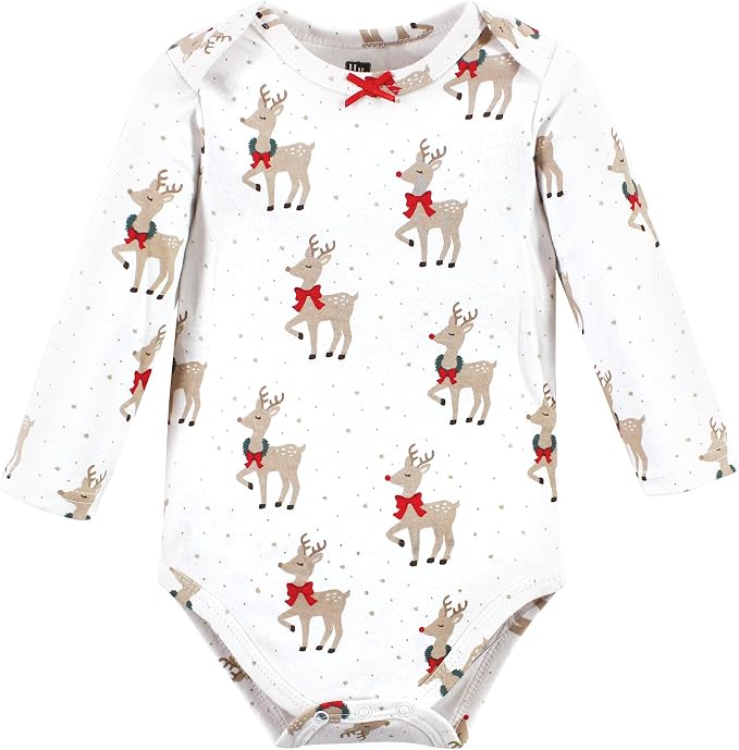 Hudson Baby Baby Girls' Cotton Long-sleeve Bodysuits 3-pack - Image 5