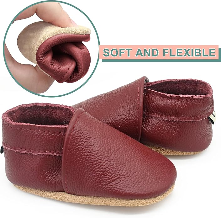 Genuine Leather Baby Booties Soft Sole Toddler Walking Shoes - Image 5