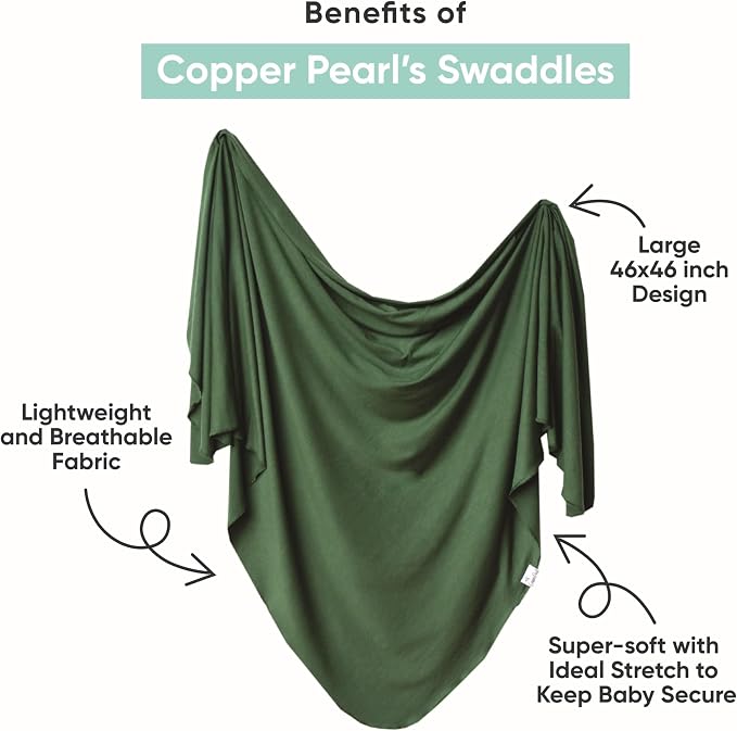 Copper Pearl Swaddle Blankets for Newborns | Soft Stretchy Receiving Blankets - Image 2