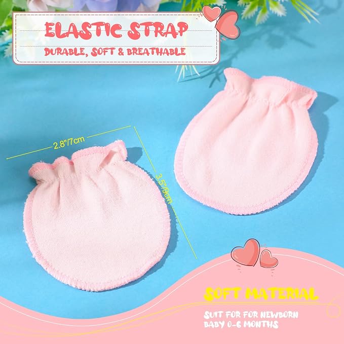 Syhood 9 Pairs Newborn Infant Mittens 0-6 Months - Image 2