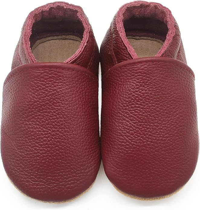 Genuine Leather Baby Booties Soft Sole Toddler Walking Shoes by Aijoviko
