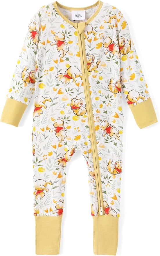 Disney Baby Viscose Made from Bamboo 2-Way Zipper Footie Outfit NB to Inf by Disney