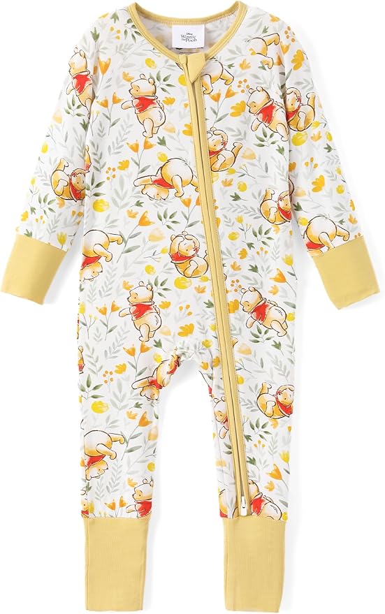 Disney Baby Viscose Made from Bamboo 2-Way Zipper Footie Outfit NB to Inf by Disney