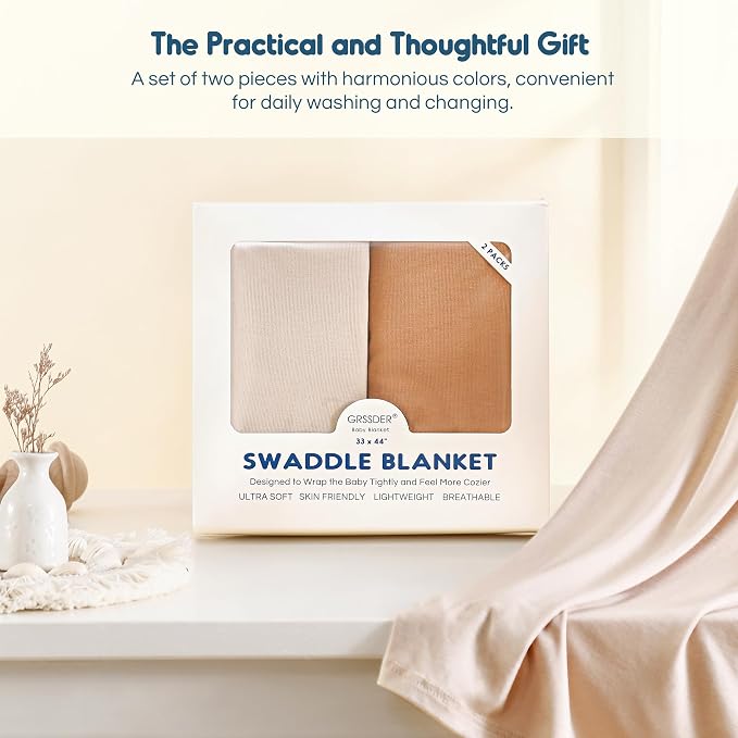 Newborn Swaddle Blanket, Ultra Soft Stretchy Jersey Knit Receiving Blankets 2 - Image 7