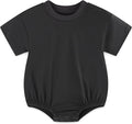 Baby Bubble Onesie Romper 100% Organic Cotton Clothes Short Sleeve Summer Solid by Unknown
