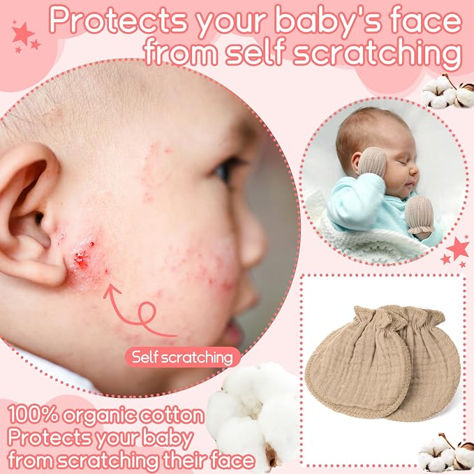 Baby Mittens Newborn No Scratch 0-6 Months - Image 3
