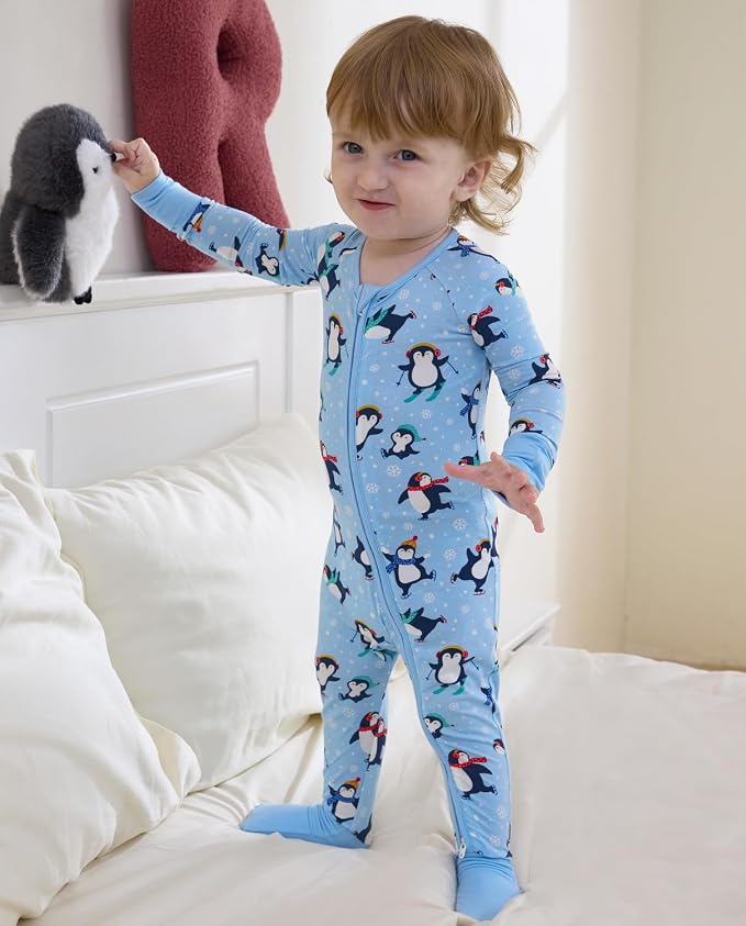 babee Reshinee Bamboo Viscose Baby Footie Pajama, Zipper Sleeper Boys Girls - Image 2