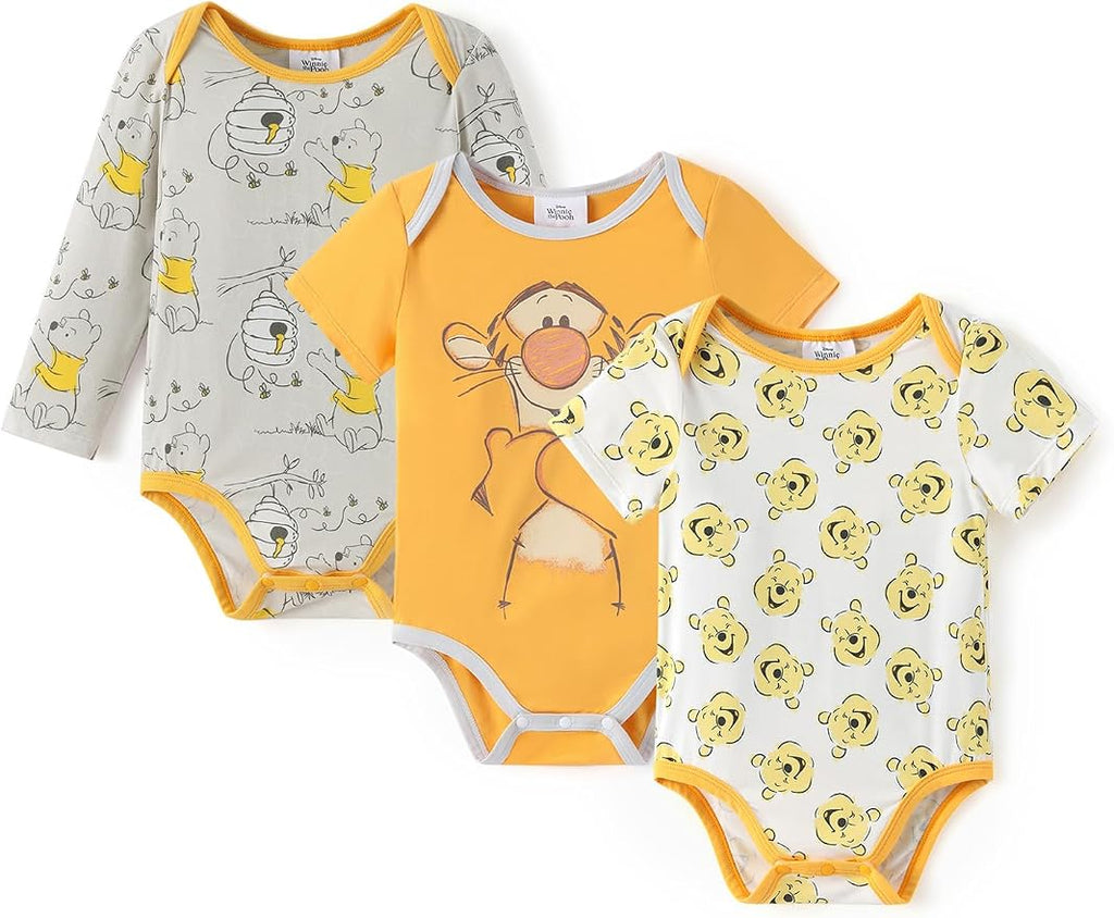 Disney Baby Viscose Made from Bamboo 3-Pack Bodysuits Set Newborn to Infant by Disney