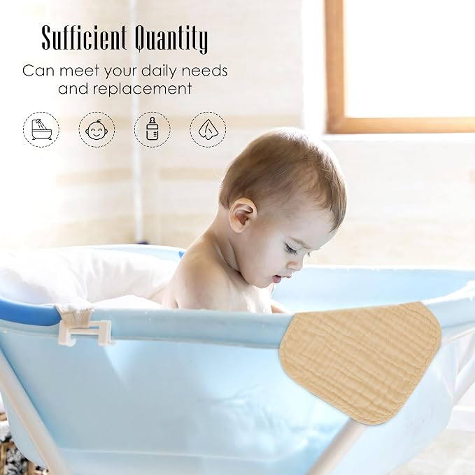 Baby Washcloths -100% Cotton Muslin Soft Baby Bath Wash Cloths and Absorbent - Image 4