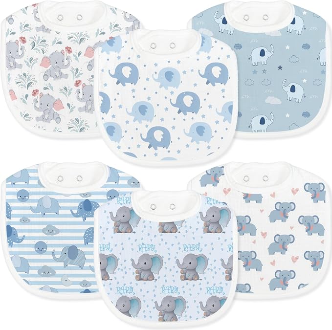 Baby Bibs for Baby Boys Girls 6-Pack by Unknown