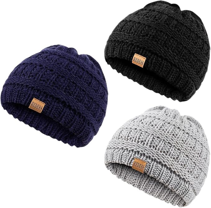 REDESS Baby Kids Winter Warm Hats, Infant Toddler Children Beanie Knit Cap by REDESS