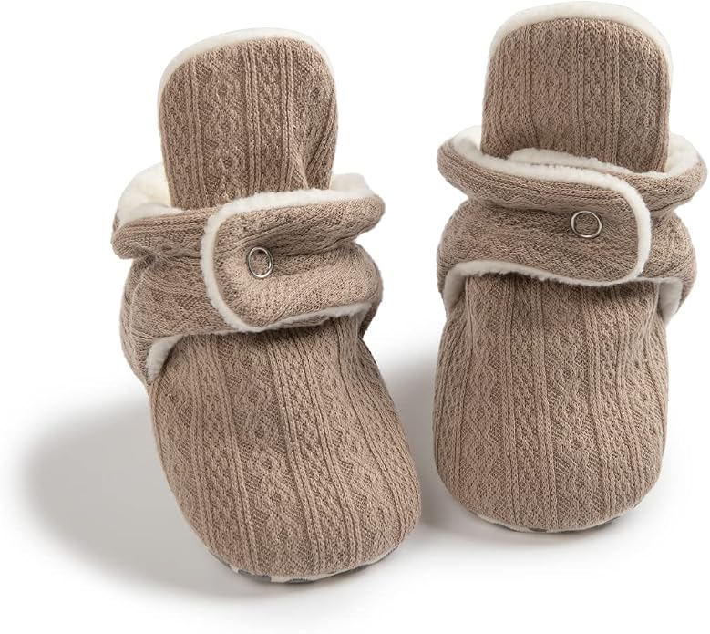 Babelvit Newborn Baby Boy Girl Soft Fleece Booties Stay On Infant Slippers by Babelvit