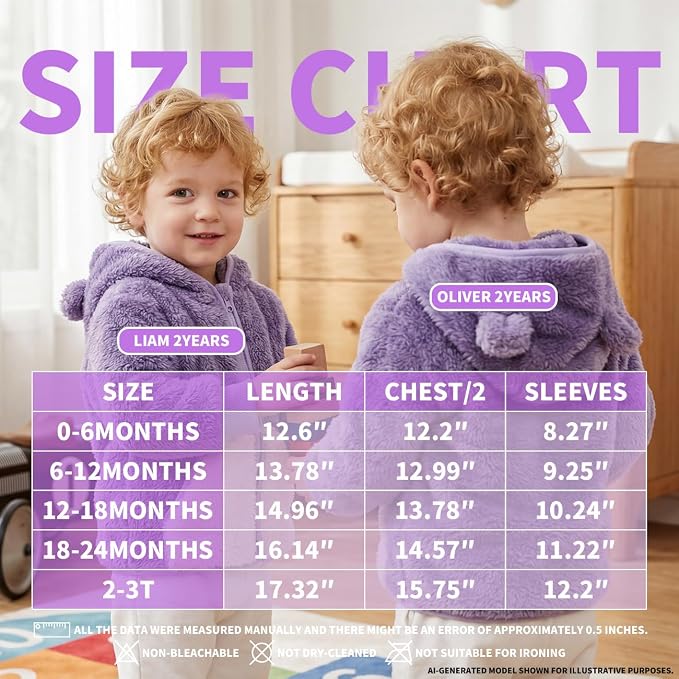 Baby Girl Winter Warm Fleece Jacket Toddler Boy Sherpa Infant Sweater Coat | - Image 7
