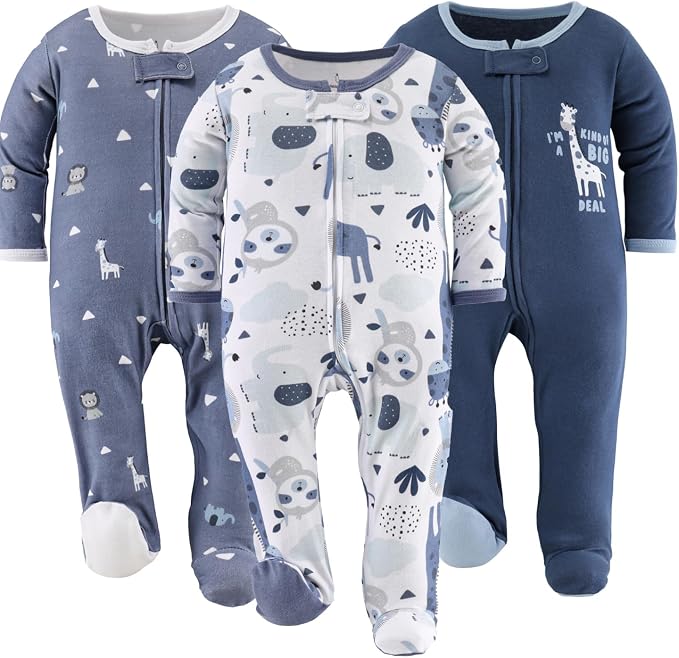 The Peanutshell Baby Sleepers for Boys Set of 3 by ThePeanutshell