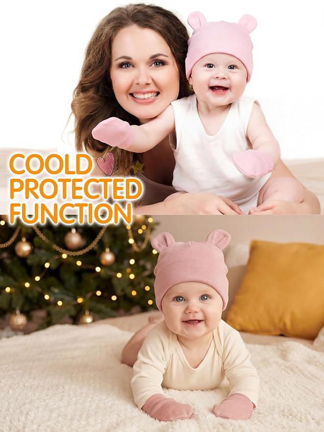 Geyoga 12 Pcs Baby Hat | Newborn Hats Mittens - Image 7