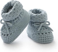 Baby Booties 100% Cotton Knitted Newborn First Cozy Warm Crib Shoes by Rebolly