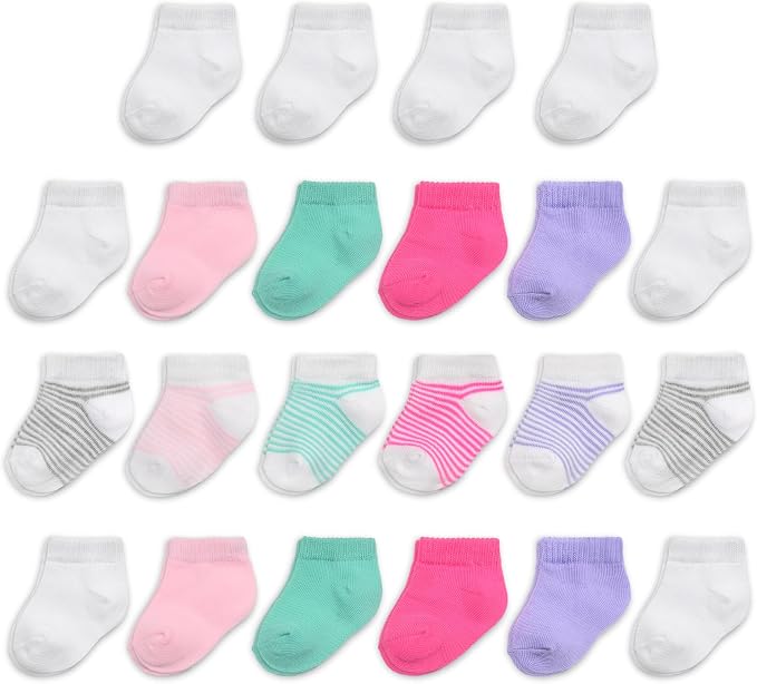 Fruit of the Loom Baby 22-Pack Grow & Fit Flex Zones Low Cut Stretch Socks by FruitoftheLoom