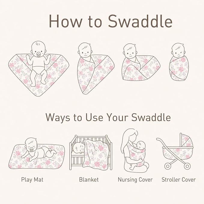 GLLQUEN BABY Muslin Swaddle Blankets - Image 5