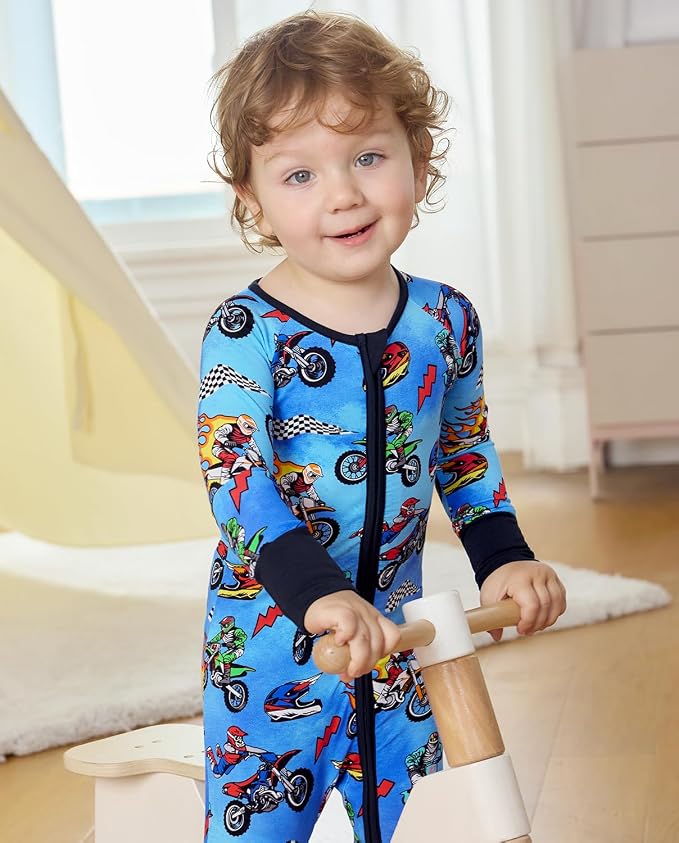 babee Reshinee Bamboo Viscose Baby Footie Pajama, Zipper Sleeper Boys Girls | - Image 5
