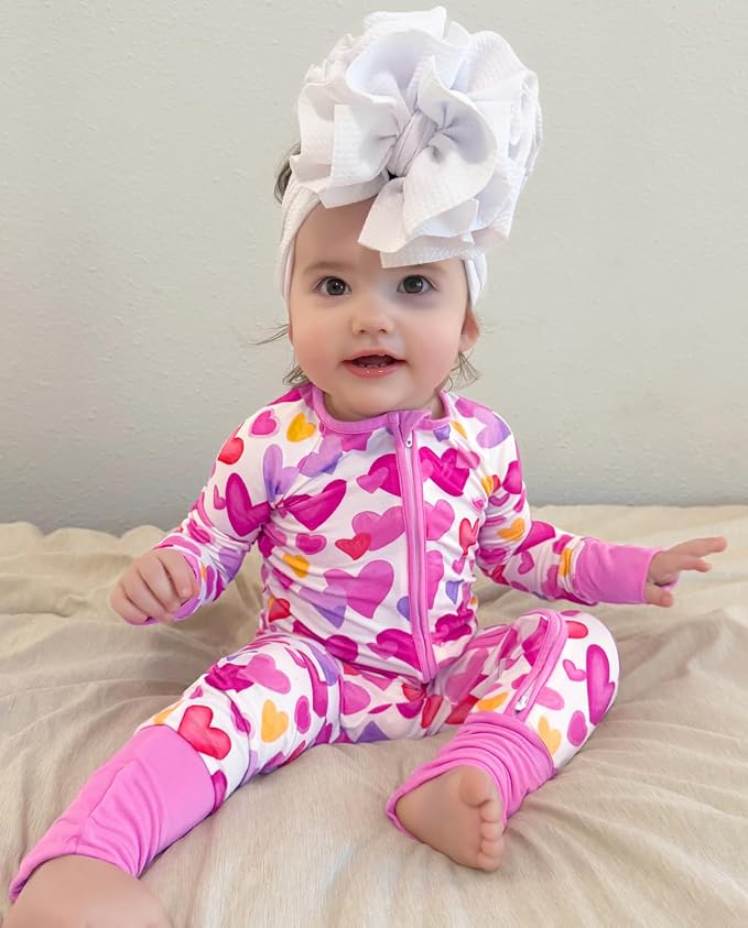 babee Reshinee Viscose Derived from Bamboo Baby Footie Pajamas Convertible - Image 9