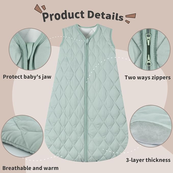 BSTOPPT Baby Sleep Sack TOG 2.5 Winter Baby Wearable Blanket, Infant Sleeping - Image 6