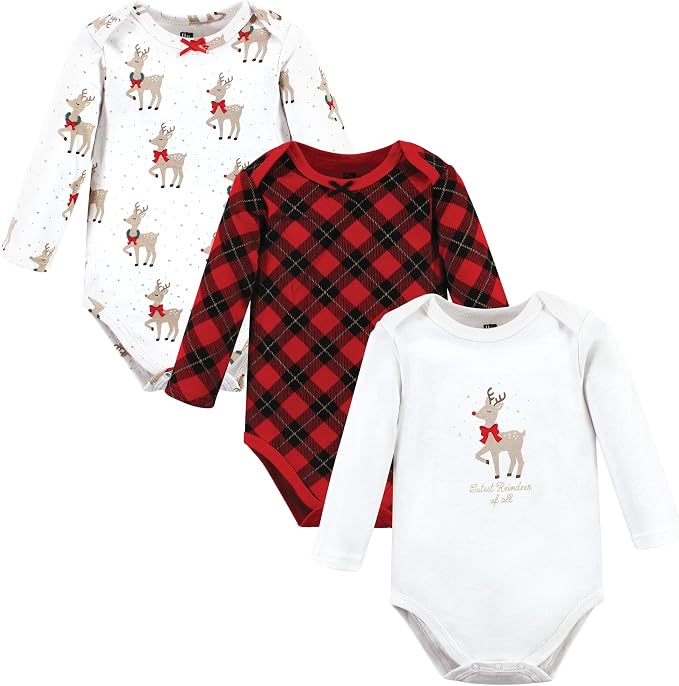 Hudson Baby Baby Girls' Cotton Long-sleeve Bodysuits 3-pack by HudsonBaby