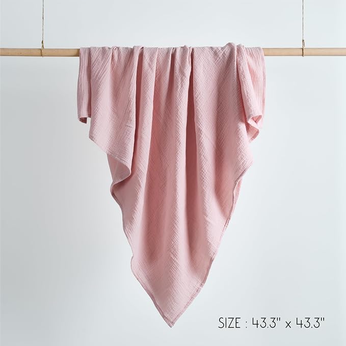 Meracorallo Muslin Swaddle Blanket, 100% Cotton Receiving Blanket - Image 6