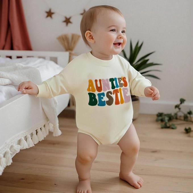 VISGOGO Newborn Infant Baby Boy Girls Oversized Romper Little Dude Sweater Onesie Coming Home Outfit Neutral Clothes