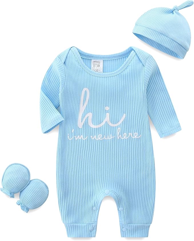 Babymine Newborn Coming Home Outfit Unisex Baby Clothes by BabymineStartFromTheHeart