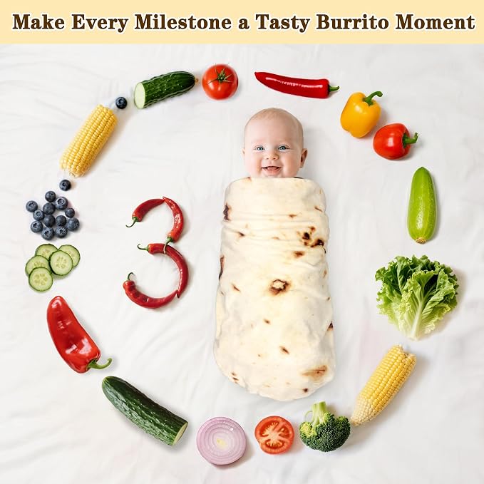 mermaker Burritos Tortilla Swaddle Blanket Baby - Image 3