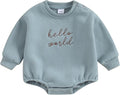 VISGOGO Newborn Infant Baby Boy Girls Oversized Romper Little Dude Sweater Onesie Coming Home Outfit Neutral Clothes