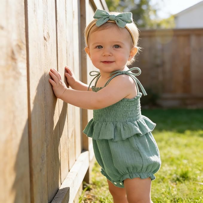 Baby Girl Romper Ruffle Newborn Girl Bodysuit Jumpsuit Baby Girl Clothes Outfit - Image 4