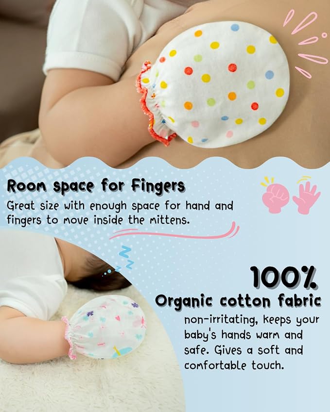 Baby Mittens No Scratch, Newborn Gloves 0-6M, Registry Essential - Image 4